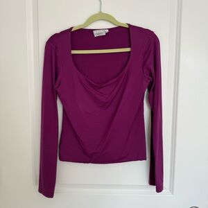 Henne Purple Long Sleeve Top